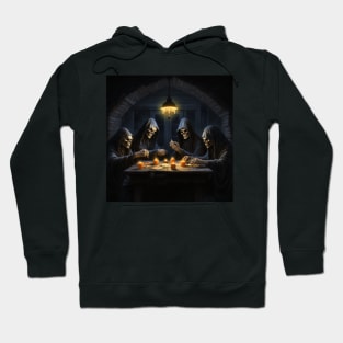 A group of grim reapers playing poker Hoodie